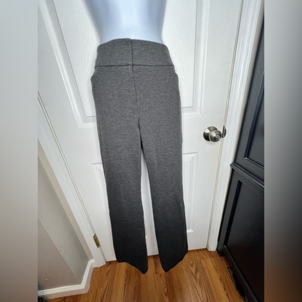 Loft Women’s 8 Charcoal Gray Original Flare Leg Ponte Trouser Dress Pants M - Picture 2 of 16